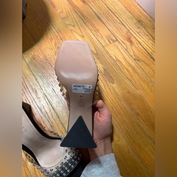 NWOB SCHUTZ LIZAH CRYSTAL VINYL SANDAL sold out in this size/color - Picture 6 of 6